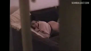 Girl caught several times bating on couch